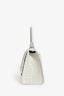 Balenciaga White Leather XS Hourglass Bag with Strap