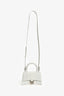 Balenciaga White Leather XS Hourglass Bag with Strap