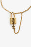Louis Vuitton 2021 Gold Tone Lock/Key 'Rocky' Bracelet
