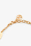 Louis Vuitton 2021 Gold Tone Lock/Key 'Rocky' Bracelet