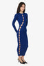 AFRM Blue Knit Bodycon Cutout Detail Long Sleeve Long Dress Size XXS
