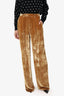 Reformation Brown Silk Blend Velvet High Waisted Pants Size 0