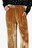 Reformation Brown Silk Blend Velvet High Waisted Pants Size 0