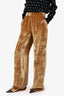 Reformation Brown Silk Blend Velvet High Waisted Pants Size 0