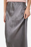 Reformation Grey Silk Long Skirt Size XS