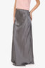 Reformation Grey Silk Long Skirt Size XS