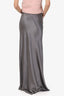 Reformation Grey Silk Long Skirt Size XS