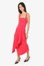 Dion Lee Red Ruffle Detail Sleeveless Dress Size 1