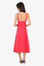 Dion Lee Red Ruffle Detail Sleeveless Dress Size 1
