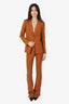Veronica Beard Burnt Orange Wool Lace Up Detail Blazer + Pants Size 0