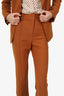 Veronica Beard Burnt Orange Wool Lace Up Detail Blazer + Pants Size 0