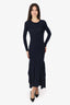 Soyer Navy Alpaca/Merino Wool Long Sleeve Long Dress Size XS