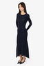 Soyer Navy Alpaca/Merino Wool Long Sleeve Long Dress Size XS