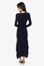 Soyer Navy Alpaca/Merino Wool Long Sleeve Long Dress Size XS