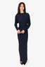 Christopher Esber Navy Jersey Knit Long Sleeve Dress Size 4
