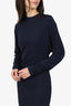 Christopher Esber Navy Jersey Knit Long Sleeve Dress Size 4