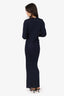 Christopher Esber Navy Jersey Knit Long Sleeve Dress Size 4