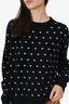 Line Black/White Polka Dot Cashmere Sweater Estimated Size S