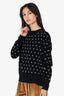 Line Black/White Polka Dot Cashmere Sweater Estimated Size S