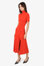 A.L.C. Orange Turtle Neck Short Sleeve Midi 'Caplan' Dress Size XS