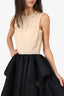 Simone Rocha Cream/Black Silk Organza Sleeveless Dress Size 6