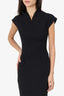 Victoria Beckham Black Sleeveless Cross Neck Body Con Dress Size 4