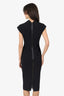 Victoria Beckham Black Sleeveless Cross Neck Body Con Dress Size 4
