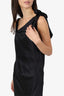Deitas Black Satin Sleeveless Long Dress Size 36