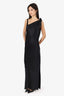 Deitas Black Satin Sleeveless Long Dress Size 36