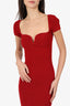 Galvan Red Knit Bodycon Sweetheart Neck 'Gaia' Dress Size XXS