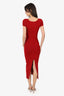 Galvan Red Knit Bodycon Sweetheart Neck 'Gaia' Dress Size XXS