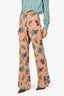 Smythe Beige Floral Print Pants Size 00