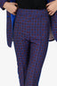 Hebe Studios Blue/Red Patterned Pants Size XS