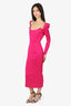 Alex Perry Pink Satin Long Sleeve Gown Size 2