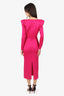 Alex Perry Pink Satin Long Sleeve Gown Size 2