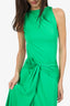 Maygel Coronel Green Rose Detail Ruched Sleeveless Dress Estimated Size XS
