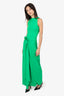 Maygel Coronel Green Rose Detail Ruched Sleeveless Dress Estimated Size XS