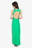 Maygel Coronel Green Rose Detail Ruched Sleeveless Dress Estimated Size XS