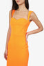 Alex Perry Neon Orange Bustier Midi Dress Size 4 (As Is)
