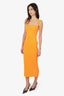 Alex Perry Neon Orange Bustier Midi Dress Size 4 (As Is)
