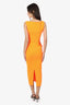 Alex Perry Neon Orange Bustier Midi Dress Size 4 (As Is)