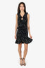 Giambattista Valli x H&M Black/White Sequin Polka Dot Bow Detail Mini Dress Size 4