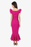 Greta Constantine Pink Puff Sleeve Flounce Hem Dress Estimated Size XS