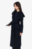 Sentaler Navy Blue Alpaca/Wool Coat Size XS