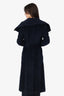 Sentaler Navy Blue Alpaca/Wool Coat Size XS