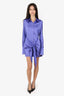 Rat & Boa Purple Satin 'Alanis' Wrap Dress Size XS