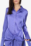 Rat & Boa Purple Satin 'Alanis' Wrap Dress Size XS