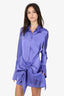 Rat & Boa Purple Satin 'Alanis' Wrap Dress Size XS