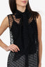 Nina Ricci Black Lace Polka Dot Sleeveless Bow Top Size 34