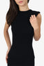 Aje Black Knit 'Rushes Raffia Knit' Midi Dress Size 0